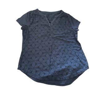 St. John's Bay women's size medium blue v-neck blouse